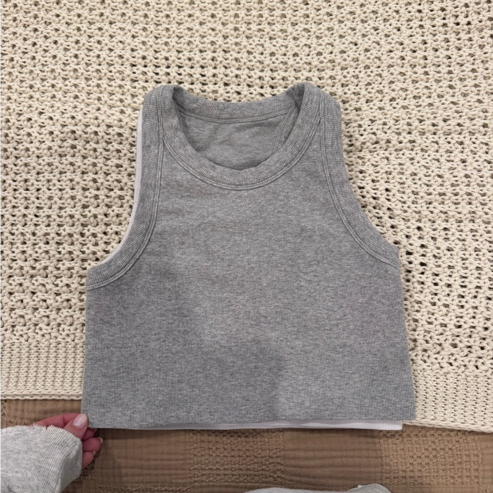 Gray Sleeveless Women's Top